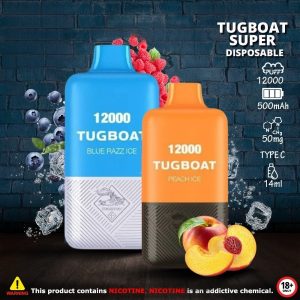 TUGBOAT - SUPER Pod Kit Disposable Vape (12,000 Puffs) Tugboat Vape