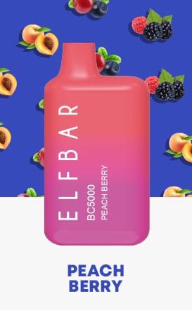 ELF Bar BC5000 Puffs Disposable Pod Device Peach Berry Flavor